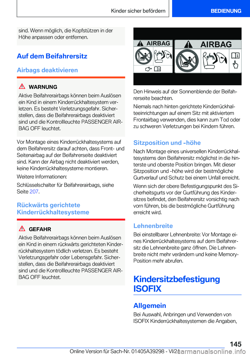 BMW 4 SERIES 2022  Betriebsanleitungen (in German) �s�i�n�d�.��W�e�n�n��m�
