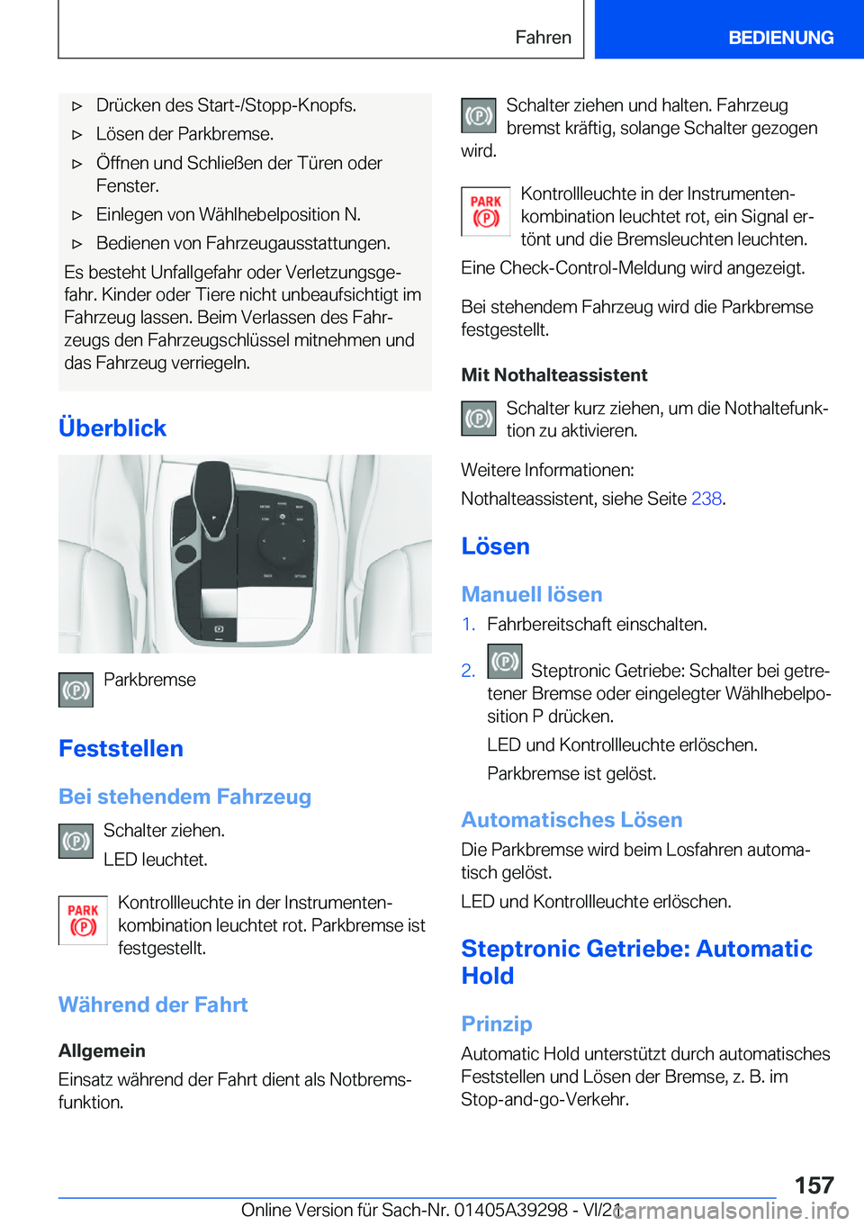 BMW 4 SERIES 2022  Betriebsanleitungen (in German) x�D�r�