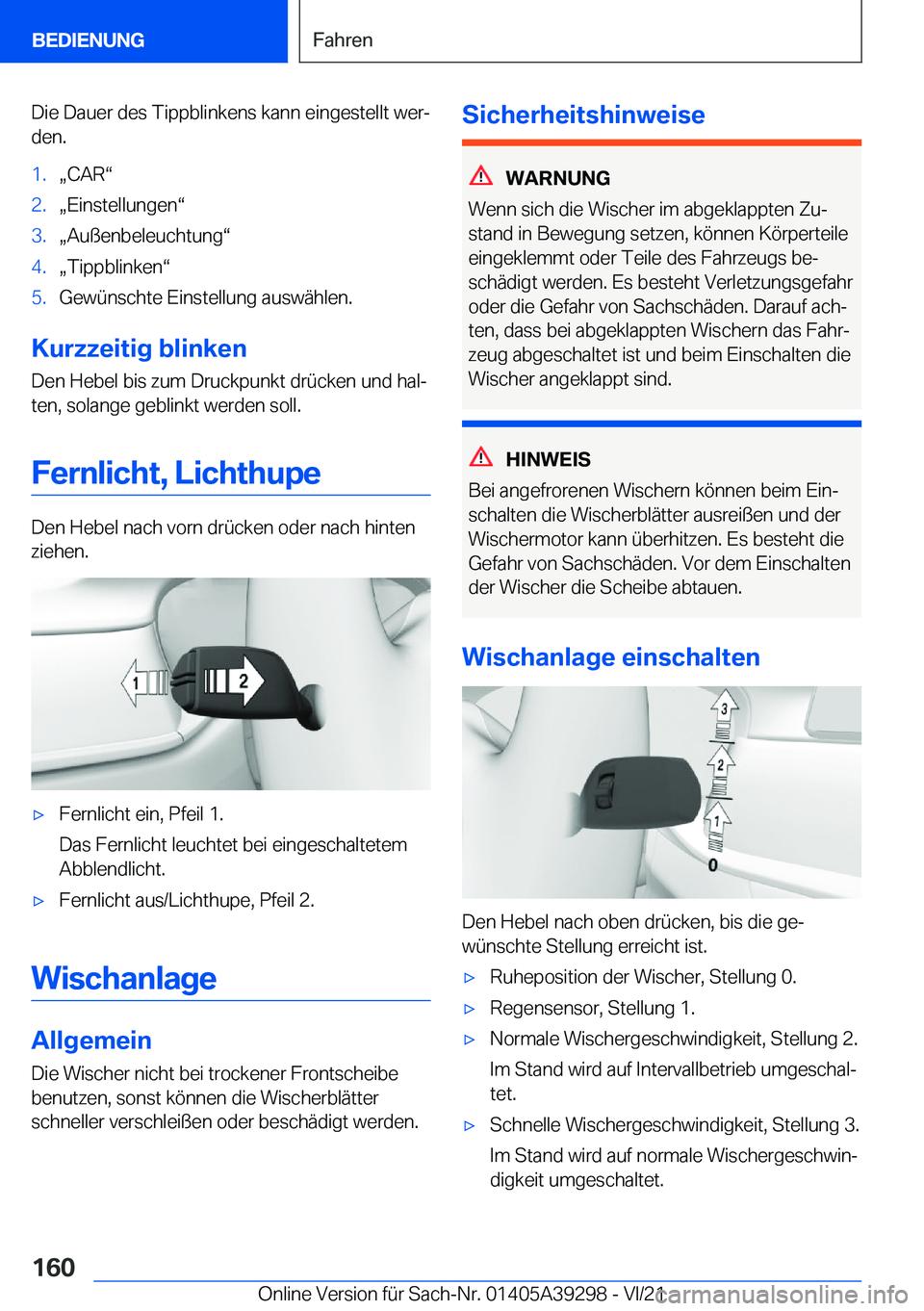 BMW 4 SERIES 2022  Betriebsanleitungen (in German) �D�i�e��D�a�u�e�r��d�e�s��T�i�p�p�b�l�i�n�k�e�n�s��k�a�n�n��e�i�n�g�e�s�t�e�l�l�t��w�e�rj
�d�e�n�.�1�.x�C�A�Rv�2�.x�E�i�n�s�t�e�l�l�u�n�g�e�nv�3�.x�A�u�