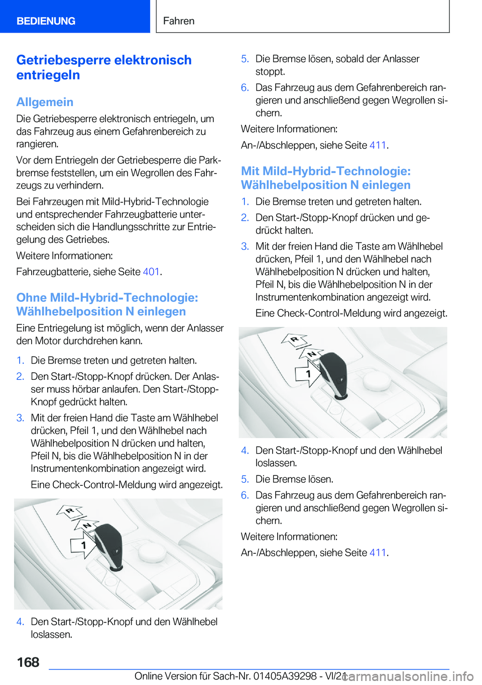 BMW 4 SERIES 2022  Betriebsanleitungen (in German) �G�e�t�r�i�e�b�e�s�p�e�r�r�e��e�l�e�k�t�r�o�n�i�s�c�h
�e�n�t�r�i�e�g�e�l�n
�A�l�l�g�e�m�e�i�n�D�i�e��G�e�t�r�i�e�b�e�s�p�e�r�r�e��e�l�e�k�t�r�o�n�i�s�c�h��e�n�t�r�i�e�g�e�l�n�,��u�m
�d�a�s��F�a�