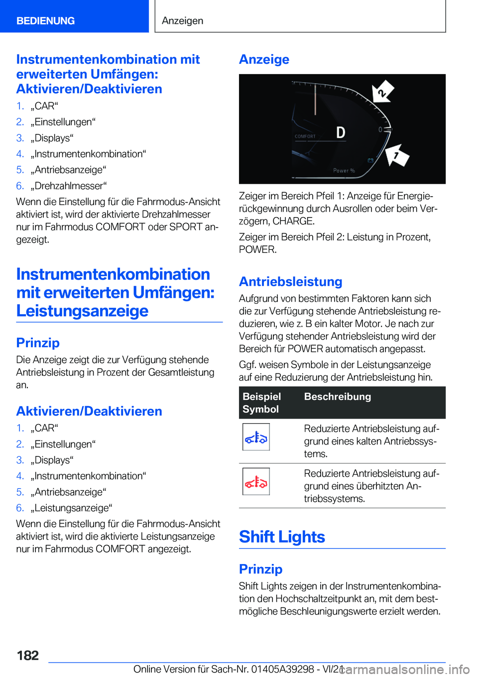 BMW 4 SERIES 2022  Betriebsanleitungen (in German) �I�n�s�t�r�u�m�e�n�t�e�n�k�o�m�b�i�n�a�t�i�o�n��m�i�t
�e�r�w�e�i�t�e�r�t�e�n��U�m�f�