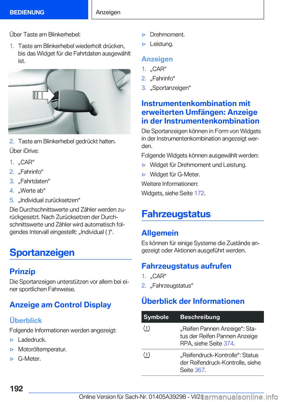 BMW 4 SERIES 2022  Betriebsanleitungen (in German) �
