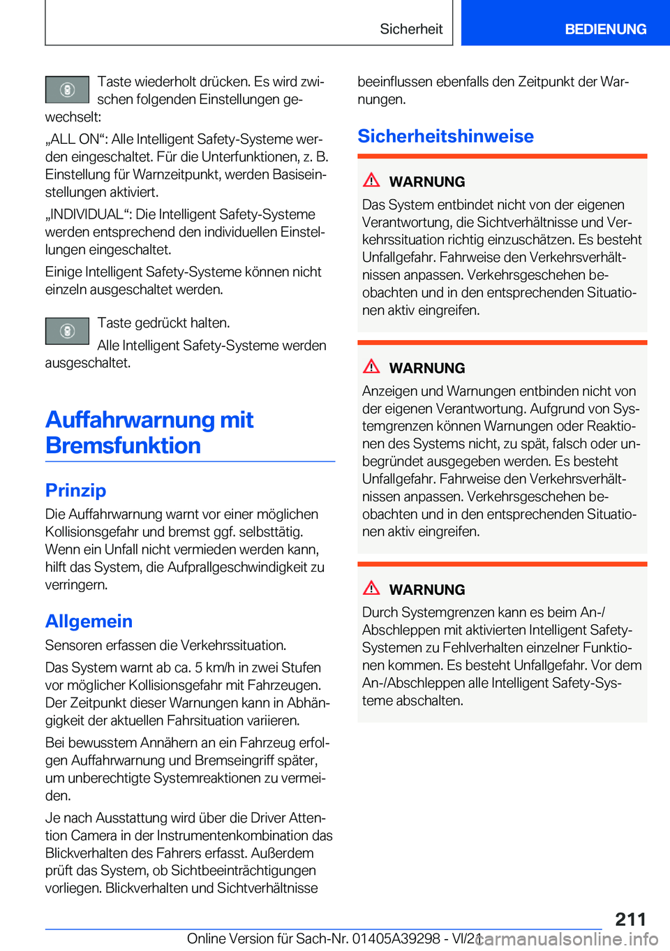 BMW 4 SERIES 2022  Betriebsanleitungen (in German) �T�a�s�t�e��w�i�e�d�e�r�h�o�l�t��d�r�