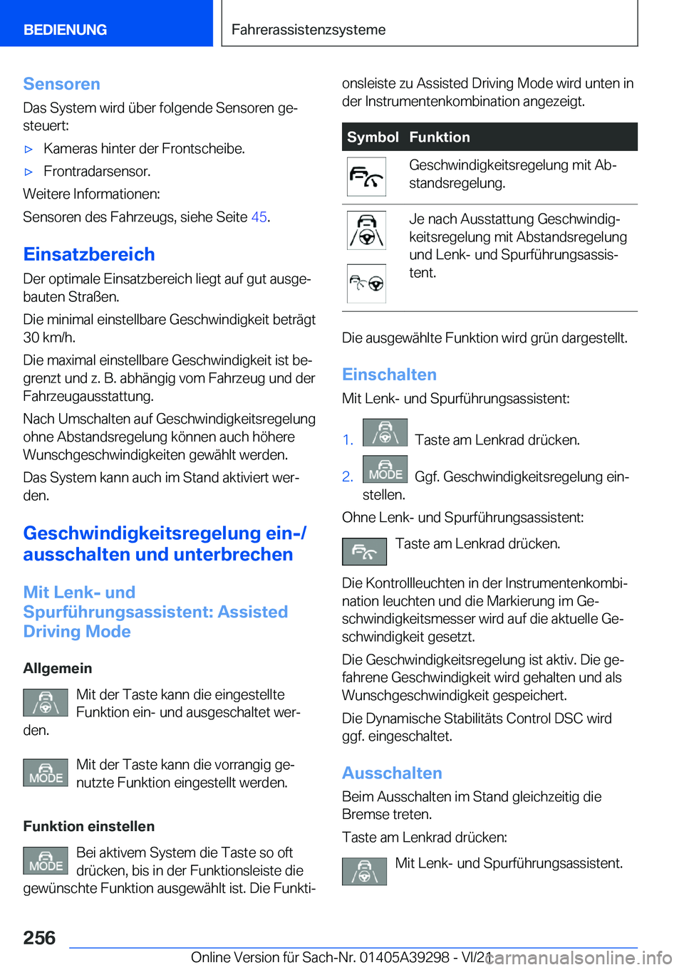 BMW 4 SERIES 2022  Betriebsanleitungen (in German) �S�e�n�s�o�r�e�n
�D�a�s��S�y�s�t�e�m��w�i�r�d��