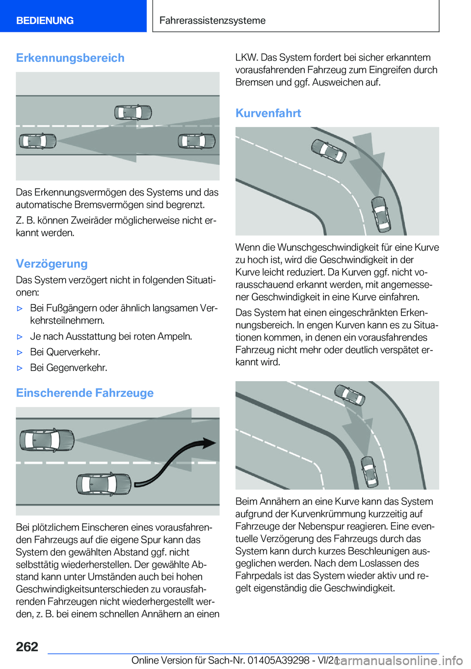 BMW 4 SERIES 2022  Betriebsanleitungen (in German) �E�r�k�e�n�n�u�n�g�s�b�e�r�e�i�c�h
�D�a�s��E�r�k�e�n�n�u�n�g�s�v�e�r�m�