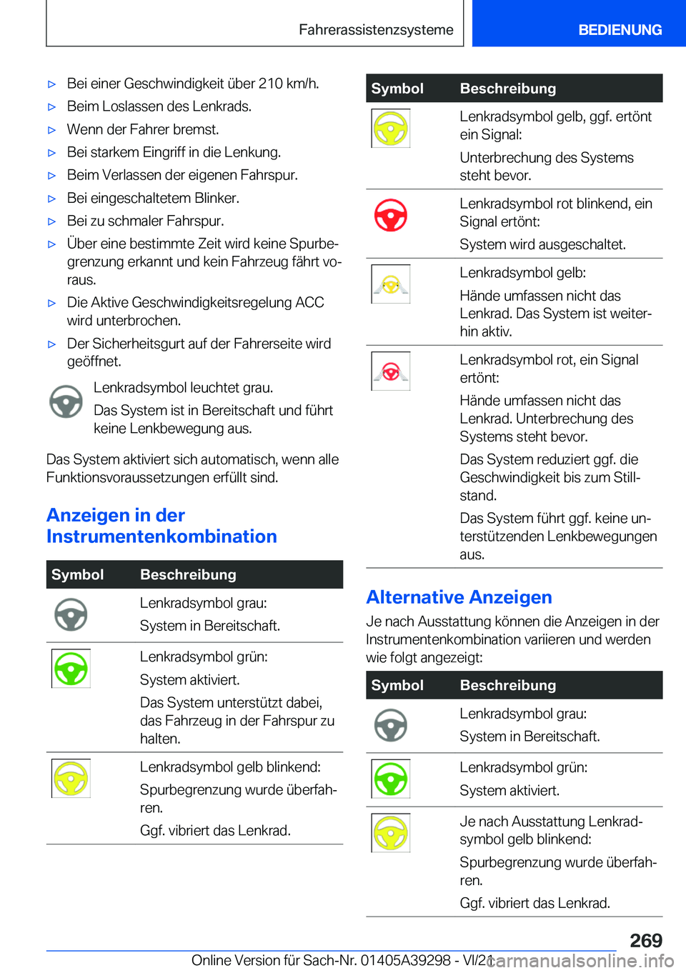 BMW 4 SERIES 2022  Betriebsanleitungen (in German) x�B�e�i��e�i�n�e�r��G�e�s�c�h�w�i�n�d�i�g�k�e�i�t��