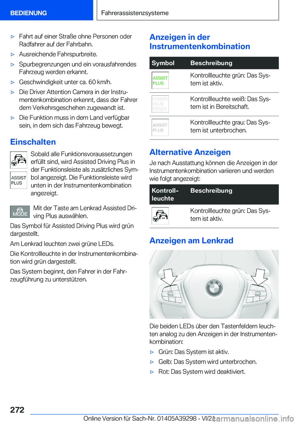 BMW 4 SERIES 2022  Betriebsanleitungen (in German) x�F�a�h�r�t��a�u�f��e�i�n�e�r��S�t�r�a�
