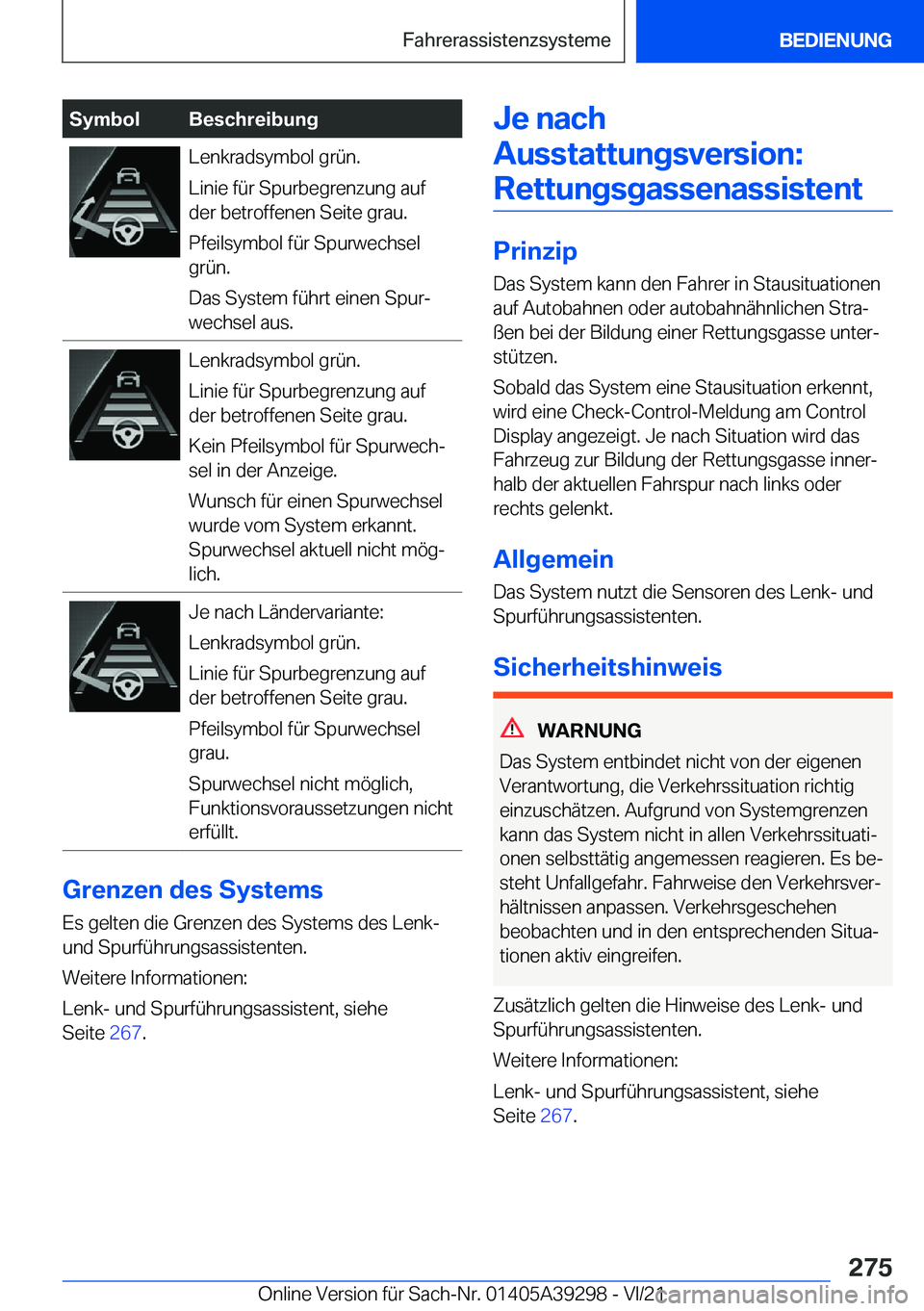 BMW 4 SERIES 2022  Betriebsanleitungen (in German) �S�y�m�b�o�l�B�e�s�c�h�r�e�i�b�u�n�g�L�e�n�k�r�a�d�s�y�m�b�o�l��g�r�