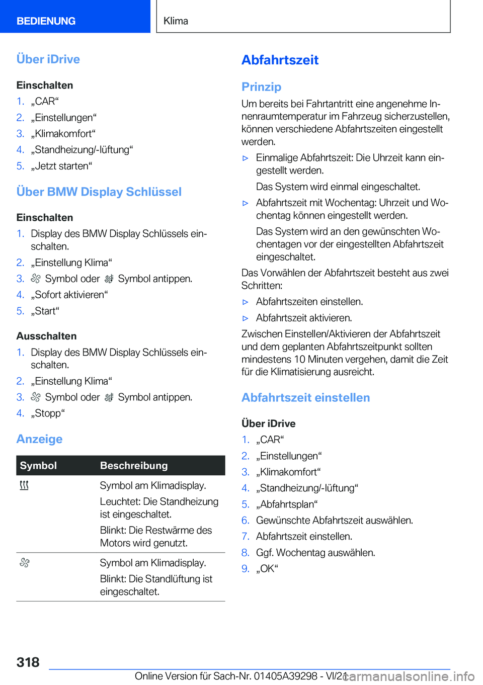 BMW 4 SERIES 2022  Betriebsanleitungen (in German) �