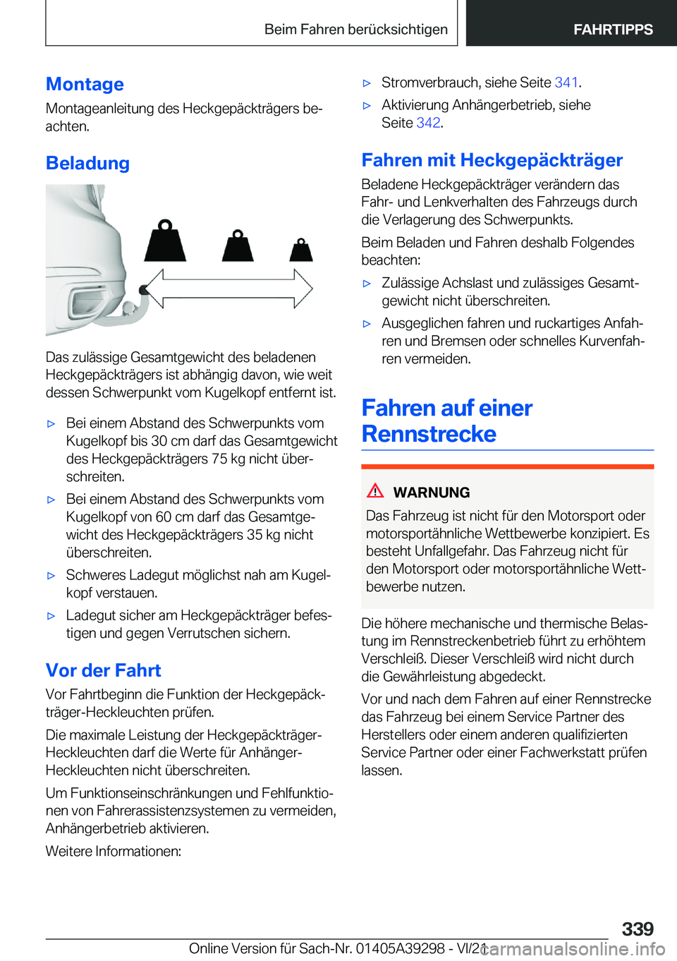 BMW 4 SERIES 2022  Betriebsanleitungen (in German) �M�o�n�t�a�g�e
�M�o�n�t�a�g�e�a�n�l�e�i�t�u�n�g��d�e�s��H�e�c�k�g�e�p�