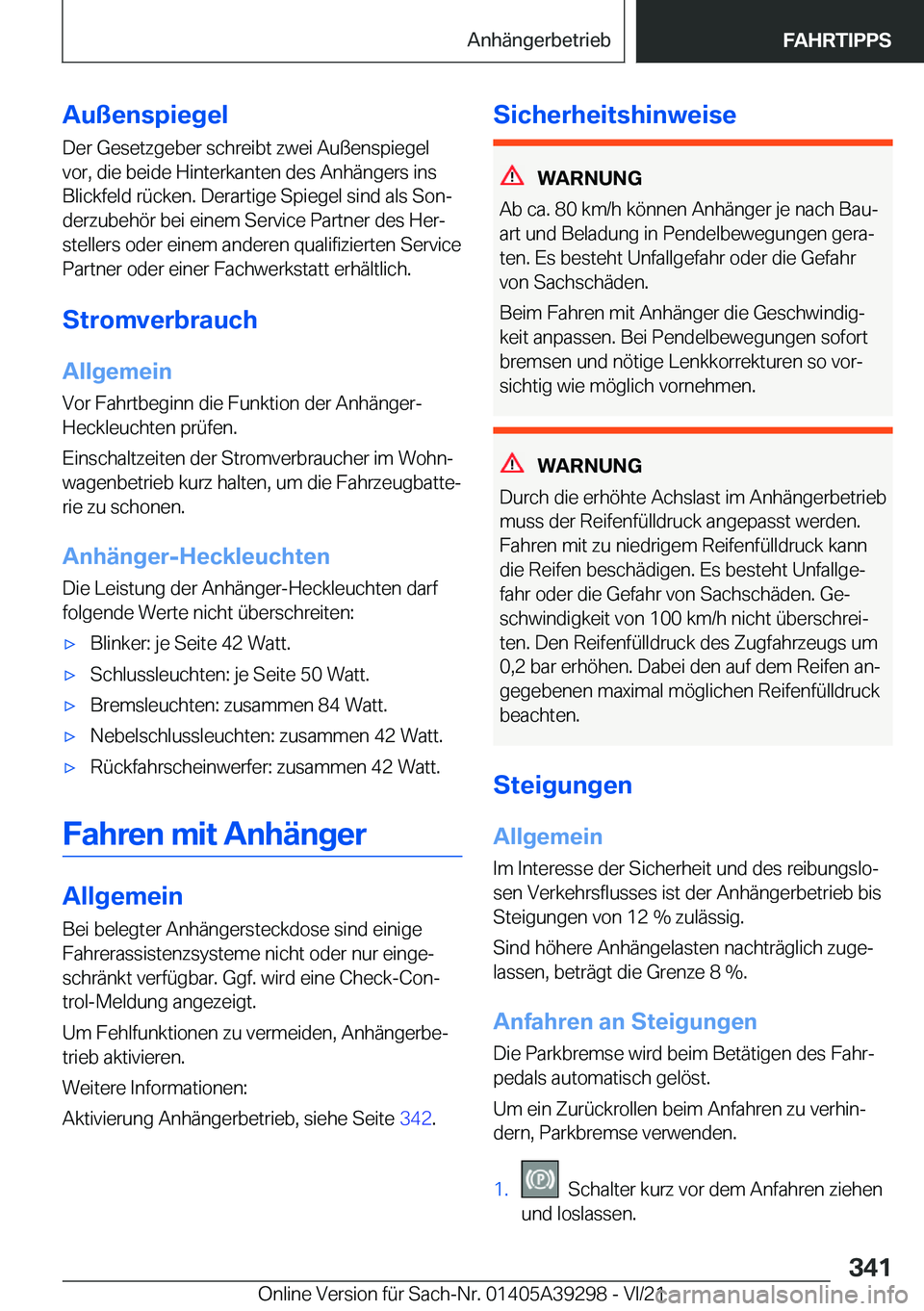 BMW 4 SERIES 2022  Betriebsanleitungen (in German) �A�u�