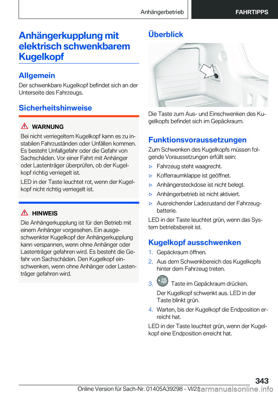 BMW 4 SERIES 2022  Betriebsanleitungen (in German) �A�n�h�