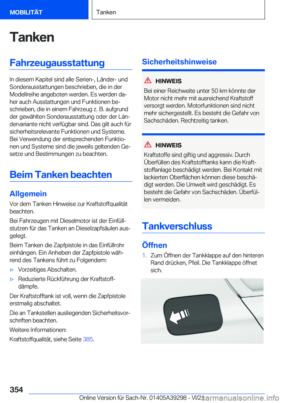 BMW 4 SERIES 2022  Betriebsanleitungen (in German) �T�a�n�k�e�n�F�a�h�r�z�e�u�g�a�u�s�s�t�a�t�t�u�n�g
�I�n��d�i�e�s�e�m��K�a�p�i�t�e�l��s�i�n�d��a�l�l�e��S�e�r�i�e�n�-�,��L�