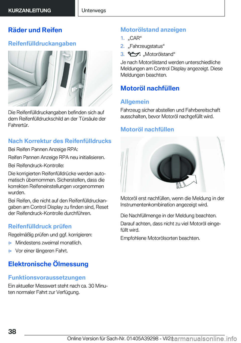BMW 4 SERIES 2022  Betriebsanleitungen (in German) �R�