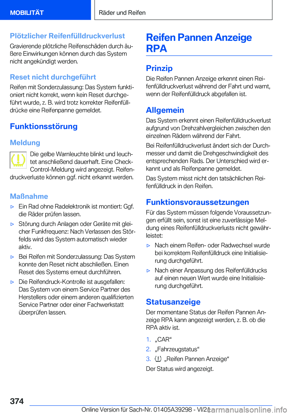 BMW 4 SERIES 2022  Betriebsanleitungen (in German) �P�l�