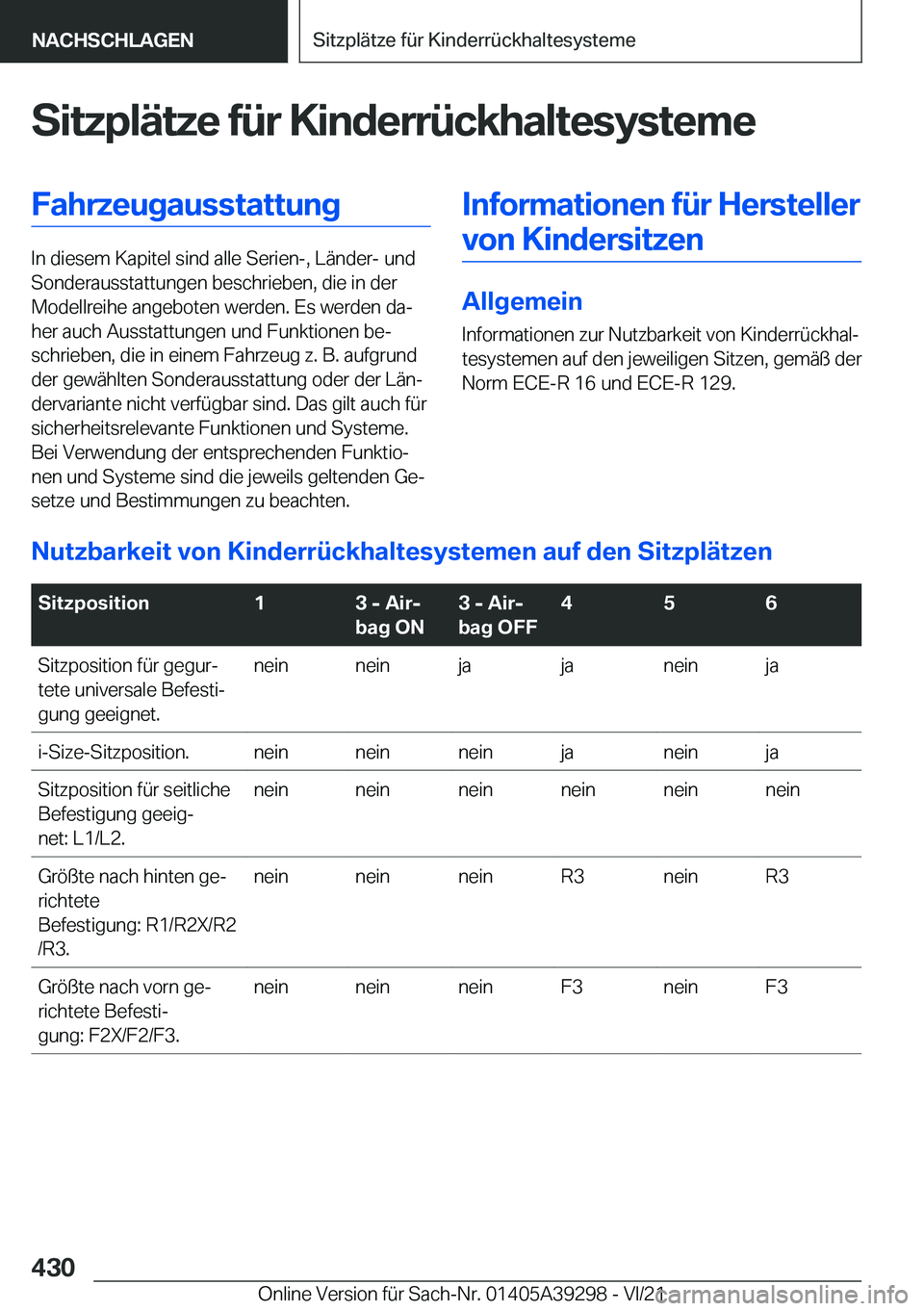 BMW 4 SERIES 2022  Betriebsanleitungen (in German) �S�i�t�z�p�l�