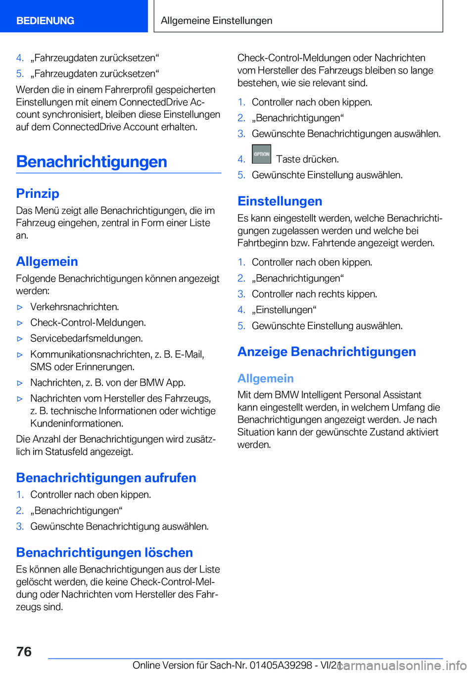 BMW 4 SERIES 2022  Betriebsanleitungen (in German) �4�.x�F�a�h�r�z�e�u�g�d�a�t�e�n��z�u�r�