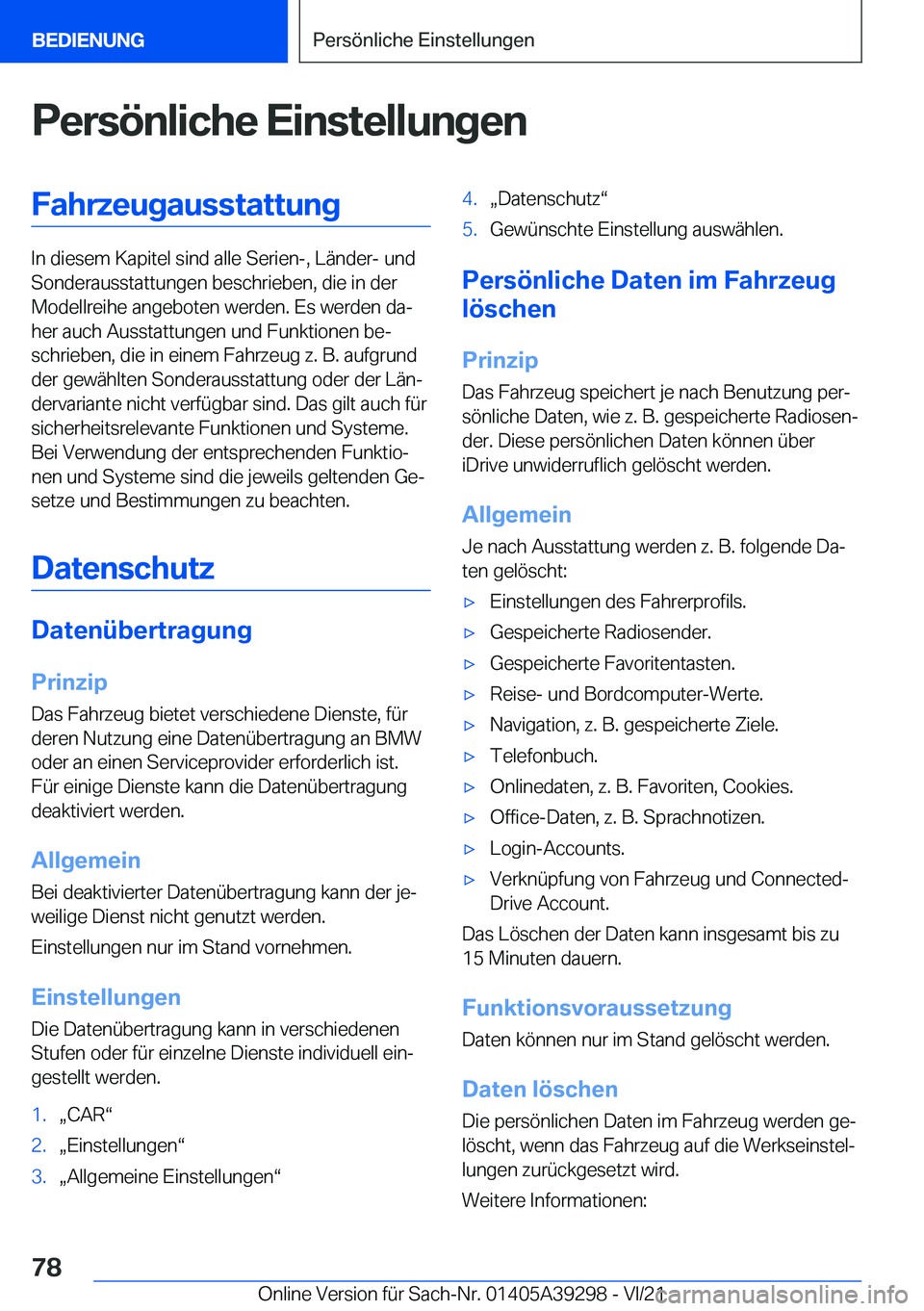 BMW 4 SERIES 2022  Betriebsanleitungen (in German) �P�e�r�s�