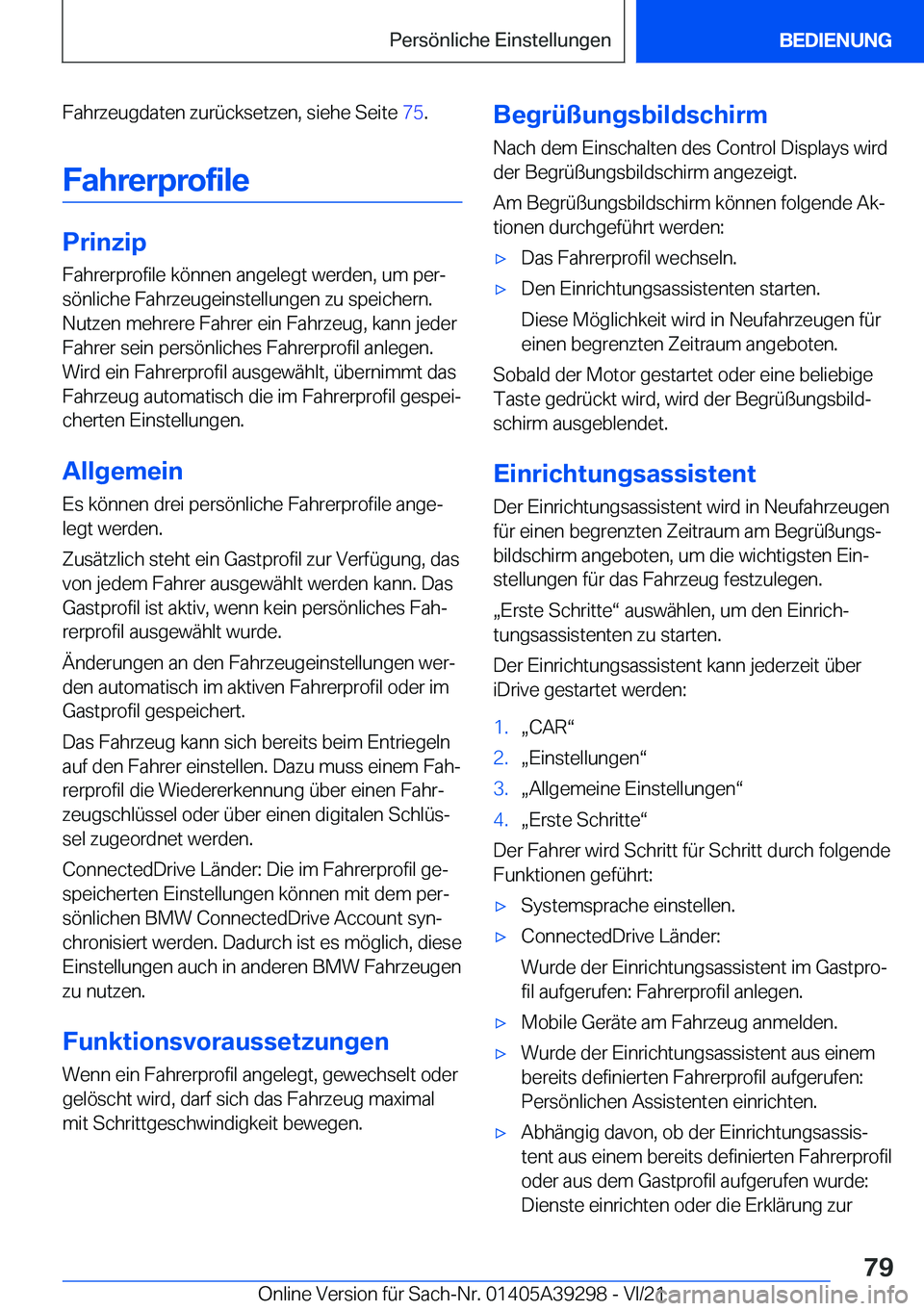 BMW 4 SERIES 2022  Betriebsanleitungen (in German) �F�a�h�r�z�e�u�g�d�a�t�e�n��z�u�r�