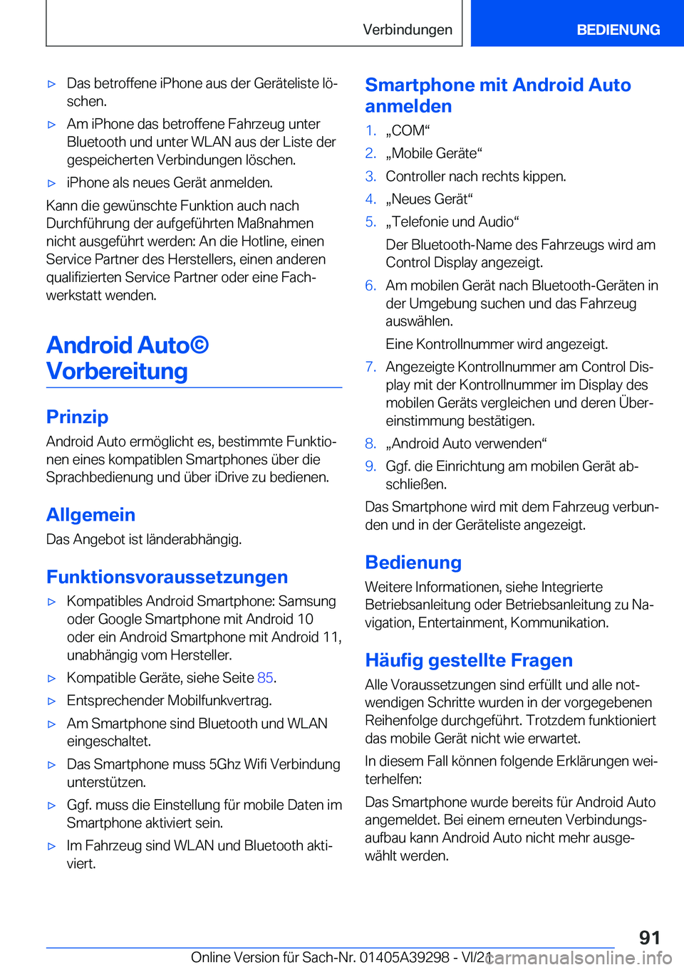BMW 4 SERIES 2022  Betriebsanleitungen (in German) x�D�a�s��b�e�t�r�o�f�f�e�n�e��i�P�h�o�n�e��a�u�s��d�e�r��G�e�r�