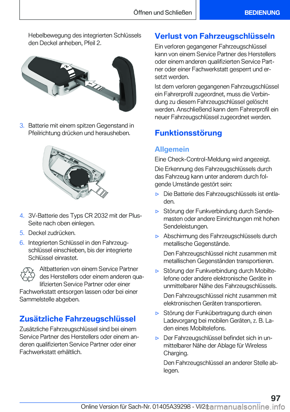 BMW 4 SERIES 2022  Betriebsanleitungen (in German) �H�e�b�e�l�b�e�w�e�g�u�n�g��d�e�s��i�n�t�e�g�r�i�e�r�t�e�n��S�c�h�l�