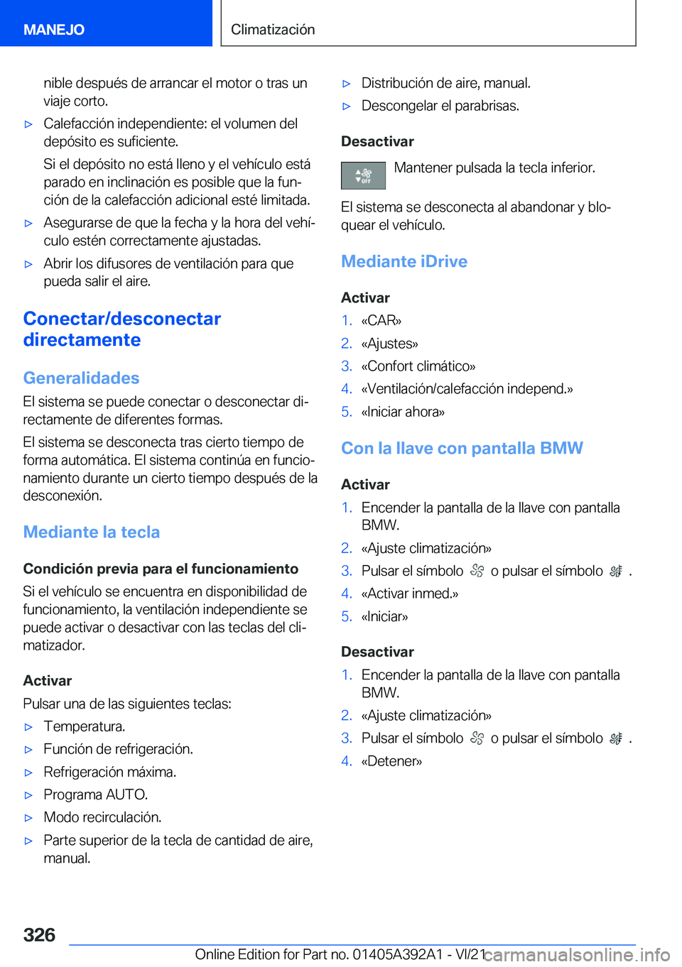 BMW 4 SERIES 2022  Manuales de Empleo (in Spanish) �n�i�b�l�e��d�e�s�p�u�