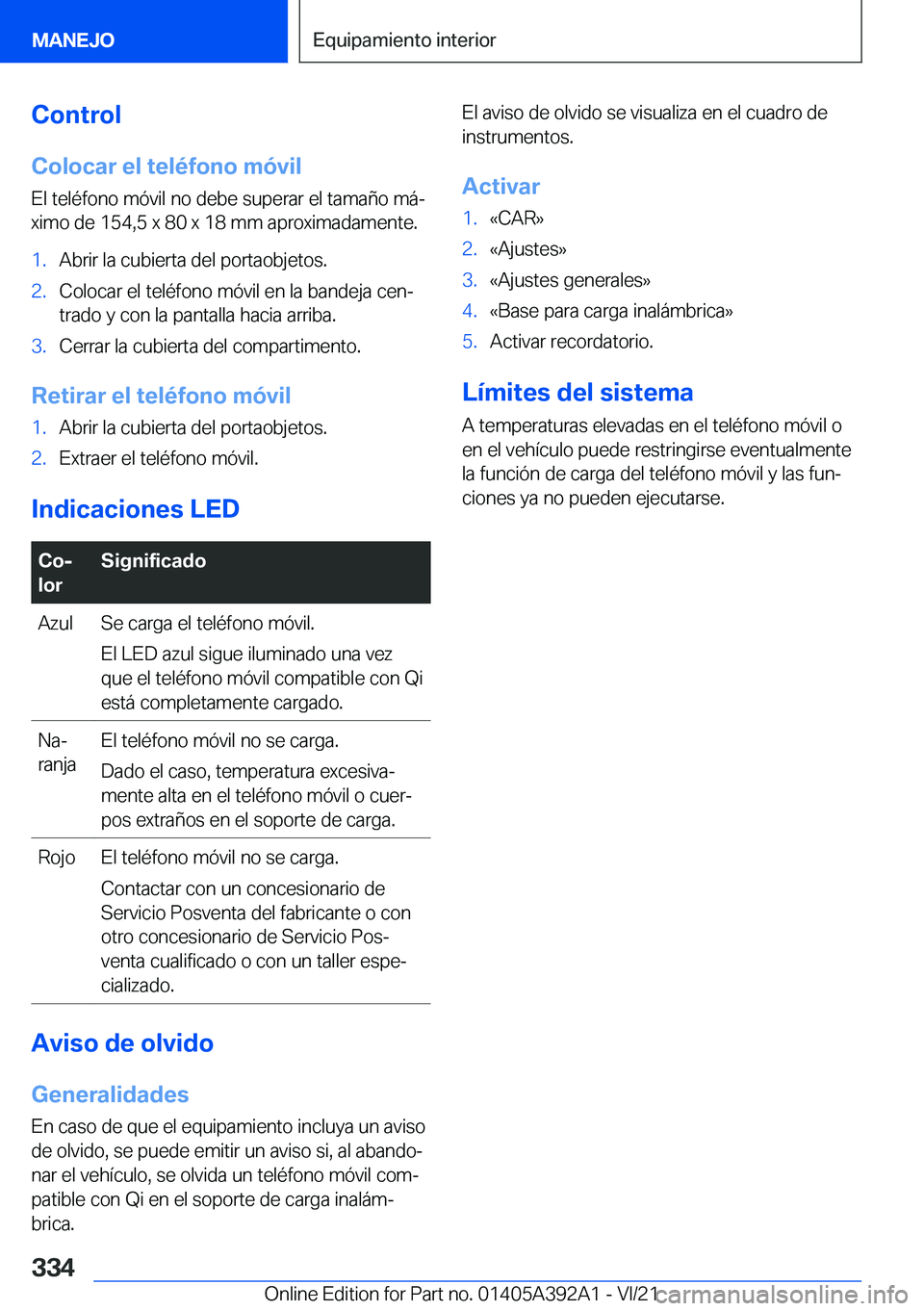 BMW 4 SERIES 2022  Manuales de Empleo (in Spanish) �C�o�n�t�r�o�l
�C�o�l�o�c�a�r��e�l��t�e�l�