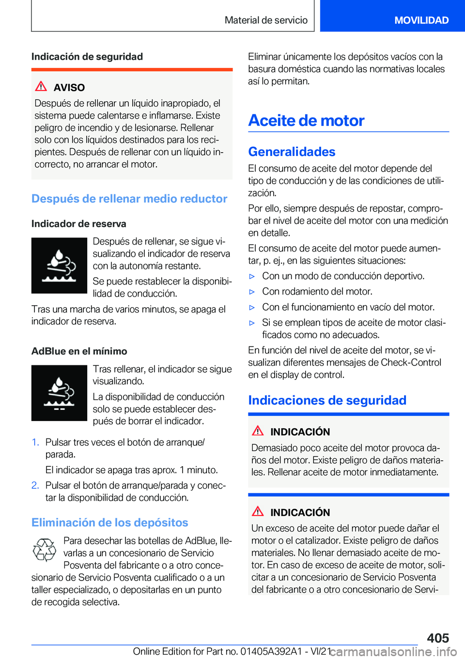 BMW 4 SERIES 2022  Manuales de Empleo (in Spanish) �I�n�d�i�c�a�c�i�
