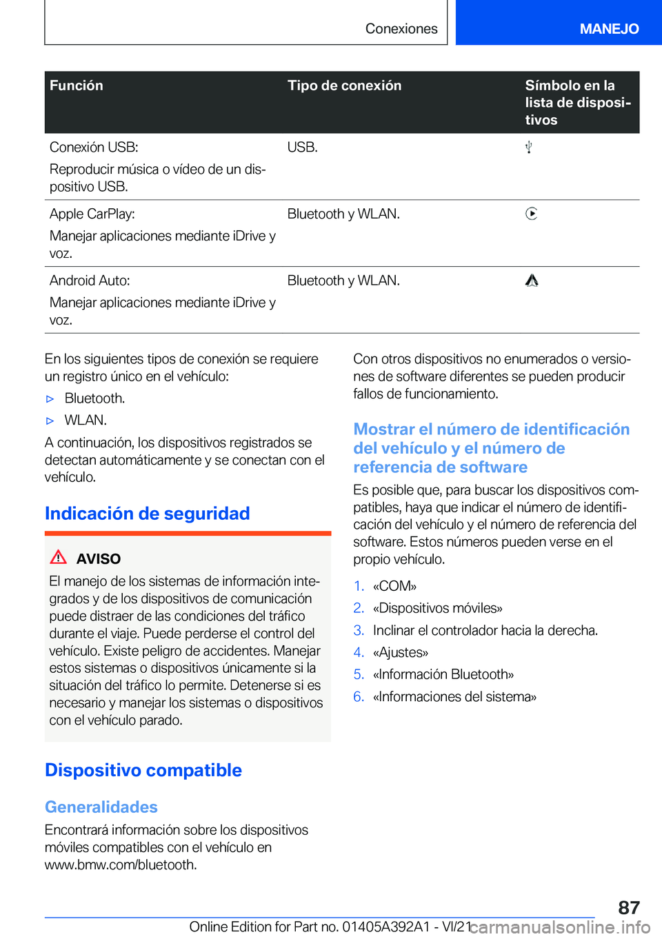BMW 4 SERIES 2022  Manuales de Empleo (in Spanish) �F�u�n�c�i�