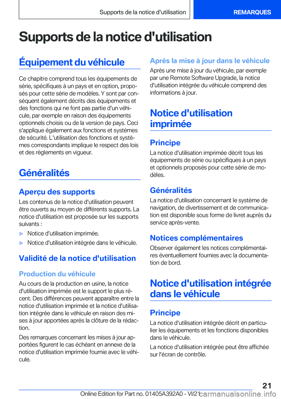 BMW 4 SERIES 2022  Notices Demploi (in French) �S�u�p�p�o�r�t�s��d�e��l�a��n�o�t�i�c�e��d�'�u�t�i�l�i�s�a�t�i�o�n�