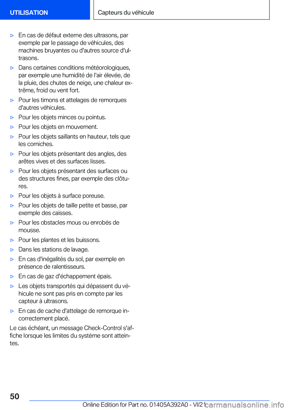 BMW 4 SERIES 2022  Notices Demploi (in French) 'x�E�n��c�a�s��d�e��d�é�f�a�u�t��e�x�t�e�r�n�e��d�e�s��u�l�t�r�a�s�o�n�s�,��p�a�r�e�x�e�m�p�l�e��p�a�r��l�e��p�a�s�s�a�g�e��d�e��v�é�h�i�c�u�l�e�s�,��d�e�s
�m�a�c�h�i�n�e�s��b�r�u�