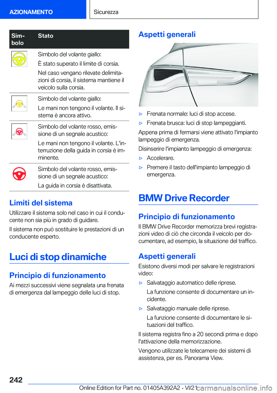 BMW 4 SERIES 2022  Libretti Di Uso E manutenzione (in Italian) �S�i�mj
�b�o�l�o�S�t�a�t�o�S�i�m�b�o�l�o��d�e�l��v�o�l�a�n�t�e��g�i�a�l�l�o�:
�