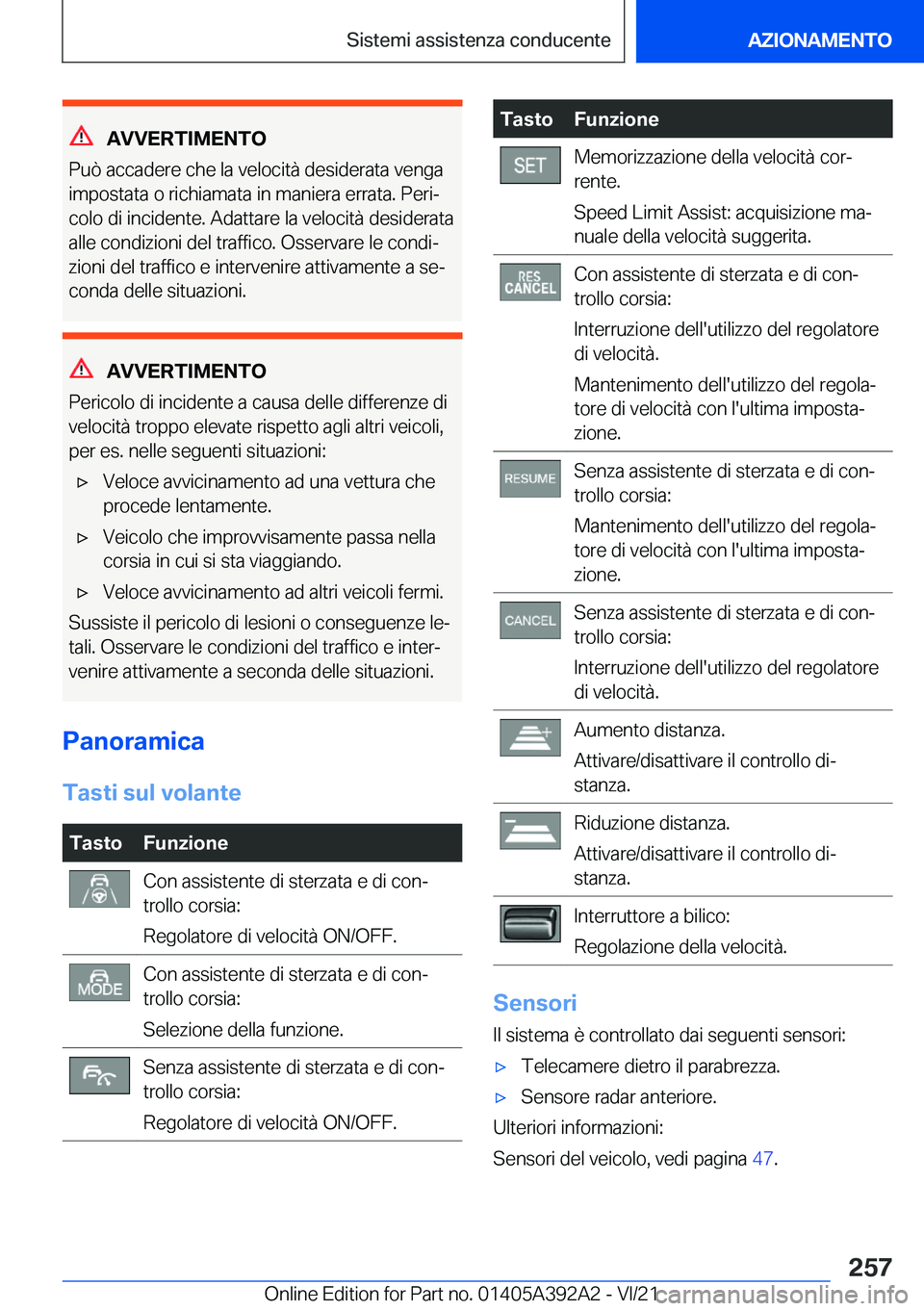 BMW 4 SERIES 2022  Libretti Di Uso E manutenzione (in Italian) �A�V�V�E�R�T�I�M�E�N�T�O
�P�u�
