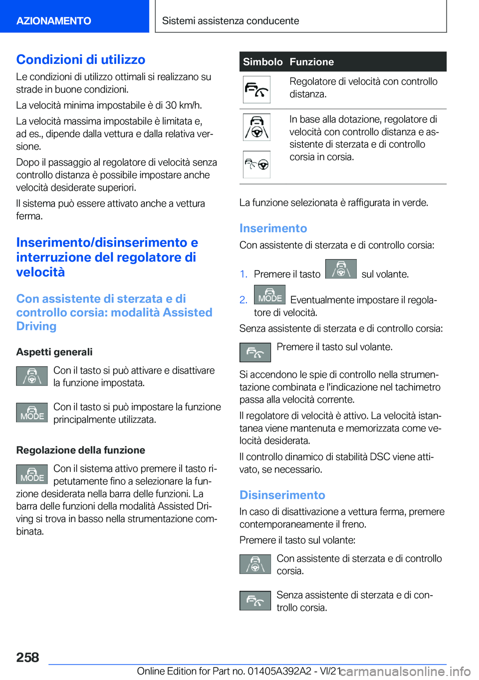 BMW 4 SERIES 2022  Libretti Di Uso E manutenzione (in Italian) �C�o�n�d�i�z�i�o�n�i��d�i��u�t�i�l�i�z�z�o
�L�e��c�o�n�d�i�z�i�o�n�i��d�i��u�t�i�l�i�z�z�o��o�t�t�i�m�a�l�i��s�i��r�e�a�l�i�z�z�a�n�o��s�u
�s�t�r�a�d�e��i�n��b�u�o�n�e��c�o�n�d�i�z�i�o�n�i