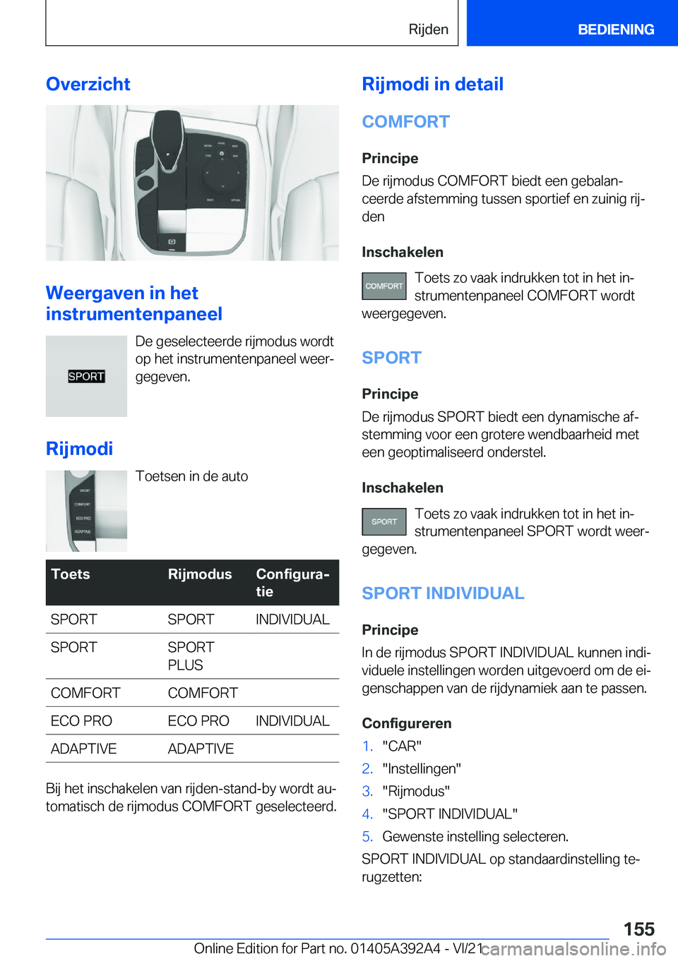 BMW 4 SERIES 2022  Instructieboekjes (in Dutch) �O�v�e�r�z�i�c�h�t
�W�e�e�r�g�a�v�e�n��i�n��h�e�t
�i�n�s�t�r�u�m�e�n�t�e�n�p�a�n�e�e�l
�D�e��g�e�s�e�l�e�c�t�e�e�r�d�e��r�i�j�m�o�d�u�s��w�o�r�d�t�o�p��h�e�t��i�n�s�t�r�u�m�e�n�t�e�n�p�a�n�e�e�