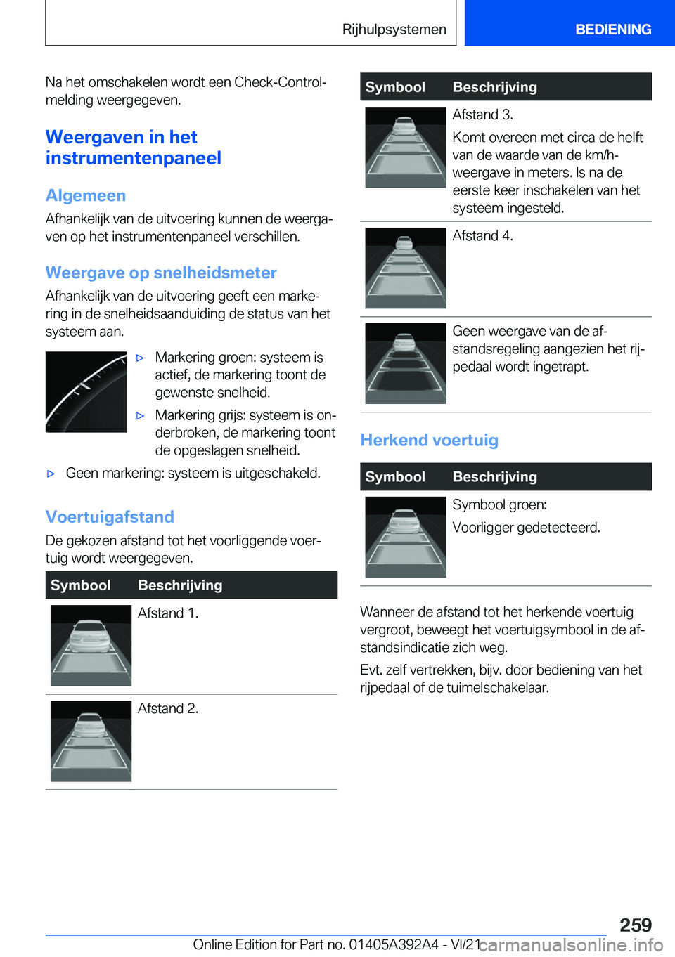 BMW 4 SERIES 2022  Instructieboekjes (in Dutch) �N�a��h�e�t��o�m�s�c�h�a�k�e�l�e�n��w�o�r�d�t��e�e�n��C�h�e�c�k�-�C�o�n�t�r�o�l�-
�m�e�l�d�i�n�g��w�e�e�r�g�e�g�e�v�e�n�.
�W�e�e�r�g�a�v�e�n��i�n��h�e�t
�i�n�s�t�r�u�m�e�n�t�e�n�p�a�n�e�e�l
�A