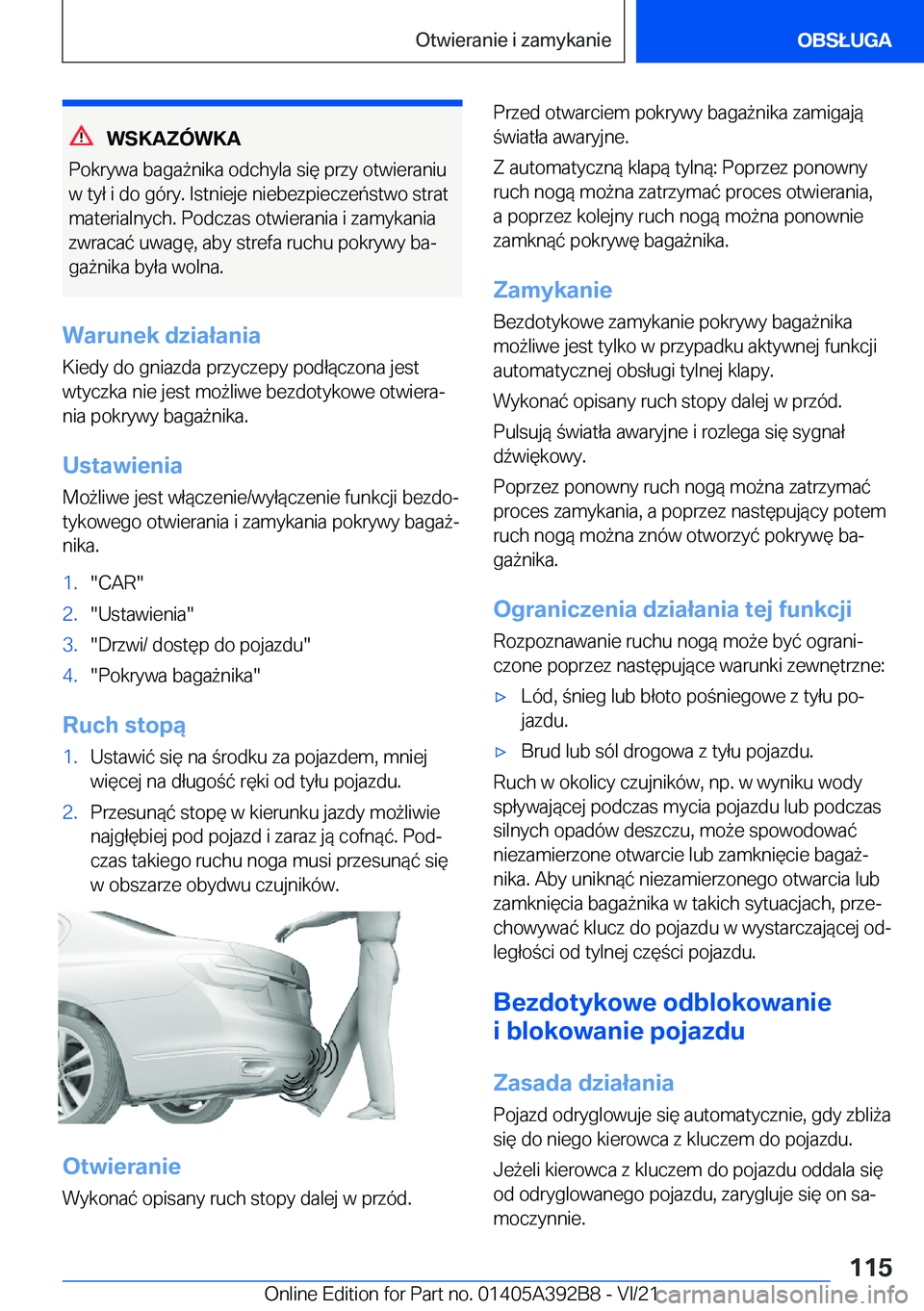 BMW 4 SERIES 2022  Instrukcja obsługi (in Polish) �W�S�K�A�Z�