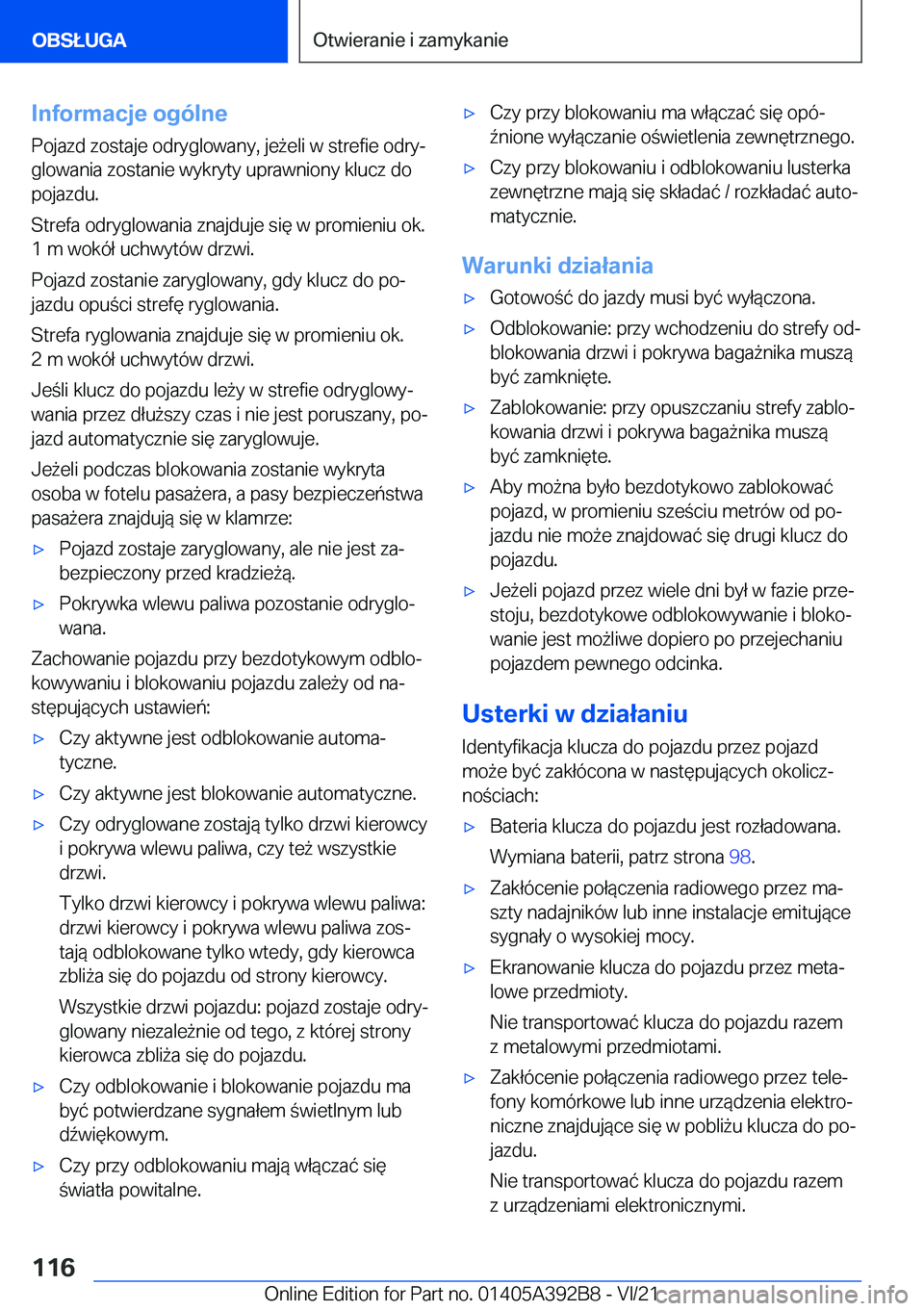 BMW 4 SERIES 2022  Instrukcja obsługi (in Polish) �I�n�f�o�r�m�a�c�j�e��o�g�