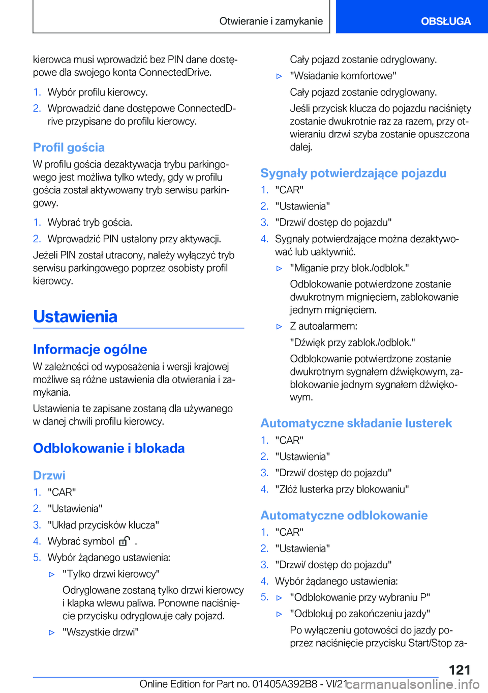 BMW 4 SERIES 2022  Instrukcja obsługi (in Polish) �k�i�e�r�o�w�c�a��m�u�s�i��w�p�r�o�w�a�d�z�i�