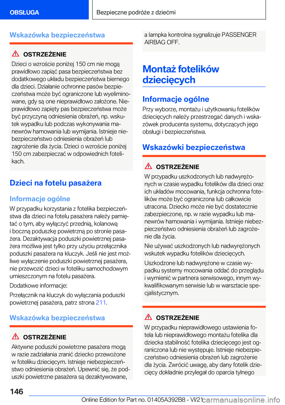 BMW 4 SERIES 2022  Instrukcja obsługi (in Polish) �W�s�k�a�z�