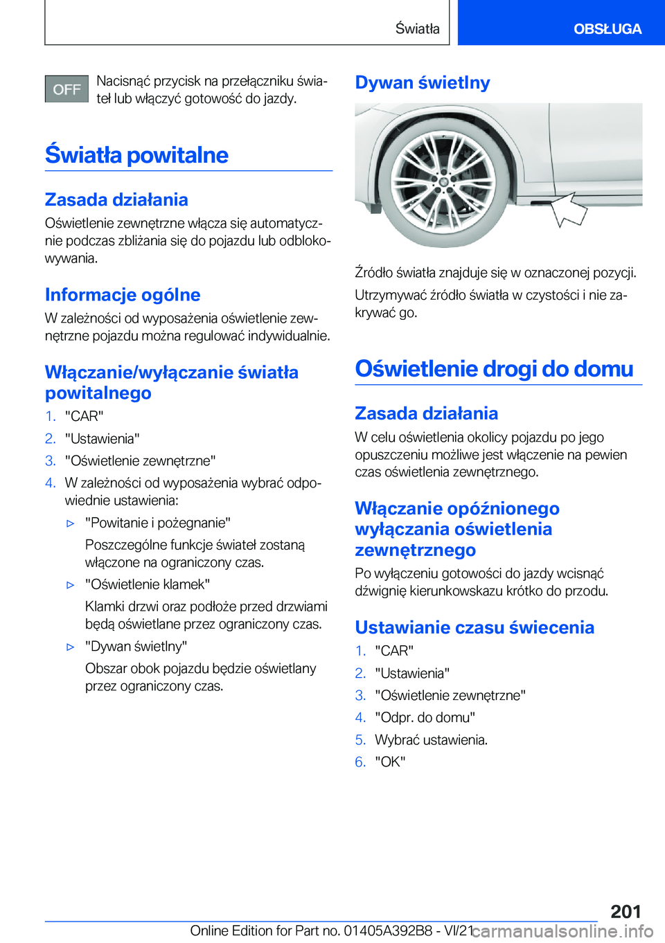 BMW 4 SERIES 2022  Instrukcja obsługi (in Polish) �N�a�c�i�s�n�