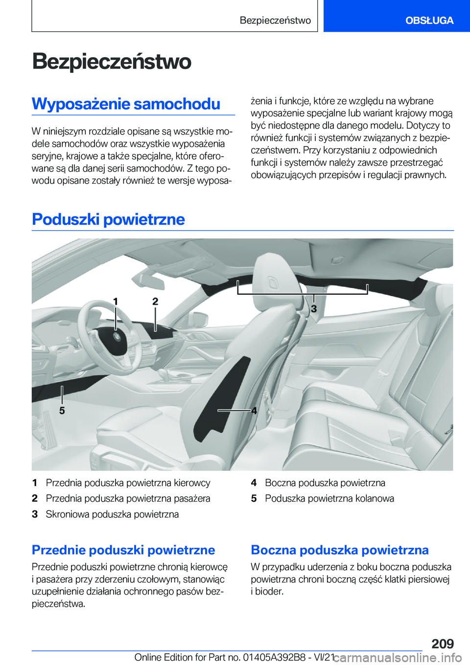BMW 4 SERIES 2022  Instrukcja obsługi (in Polish) �B�e�z�p�i�e�c�z�e�