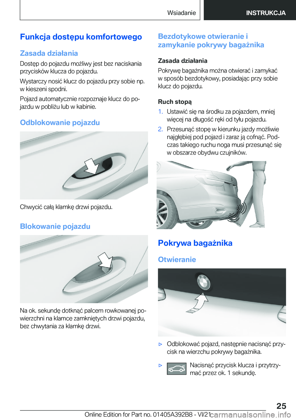 BMW 4 SERIES 2022  Instrukcja obsługi (in Polish) �F�u�n�k�c�j�a��d�o�s�t�