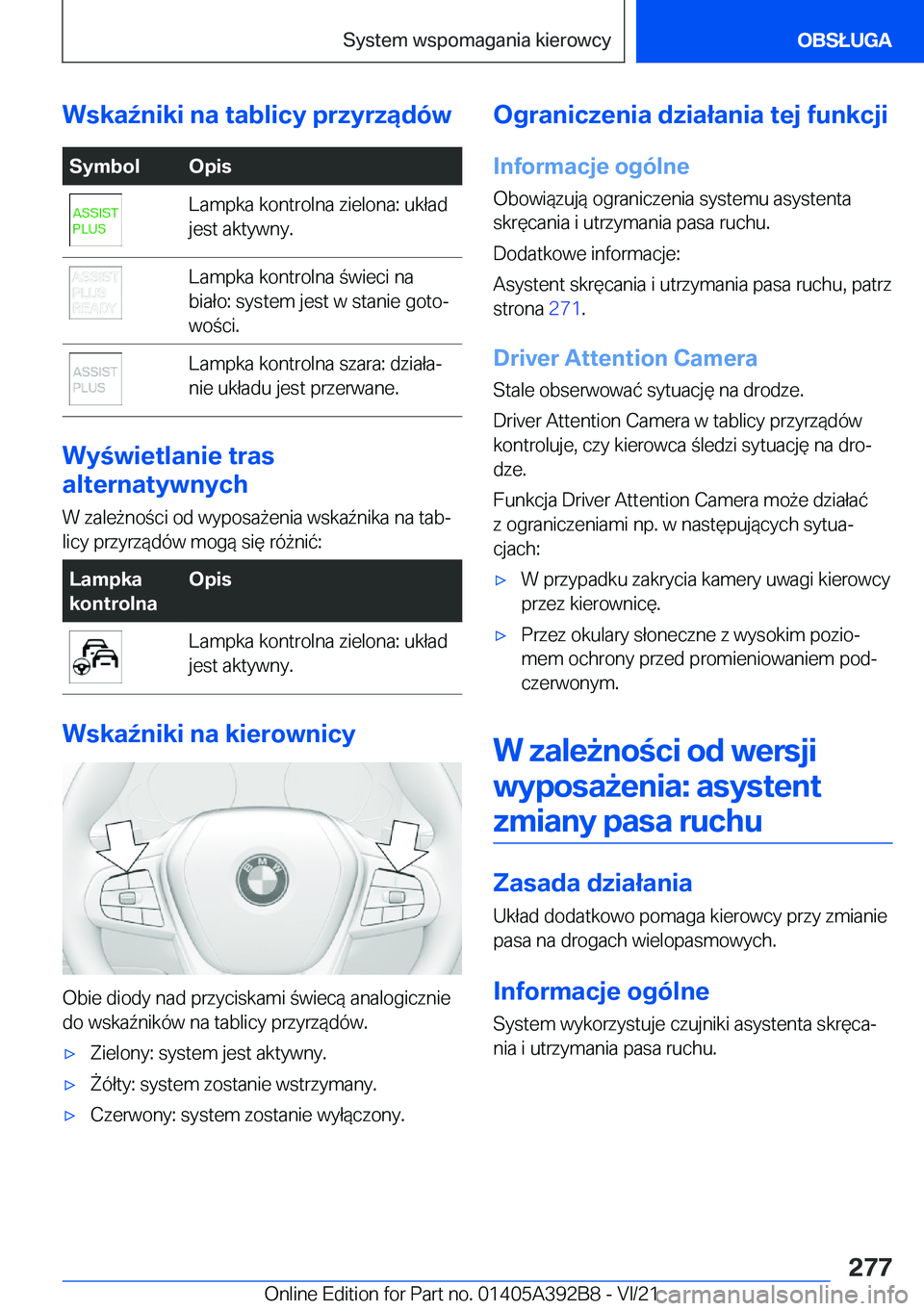 BMW 4 SERIES 2022  Instrukcja obsługi (in Polish) �W�s�k�a7�n�i�k�i��n�a��t�a�b�l�i�c�y��p�r�z�y�r�z�ą�d�