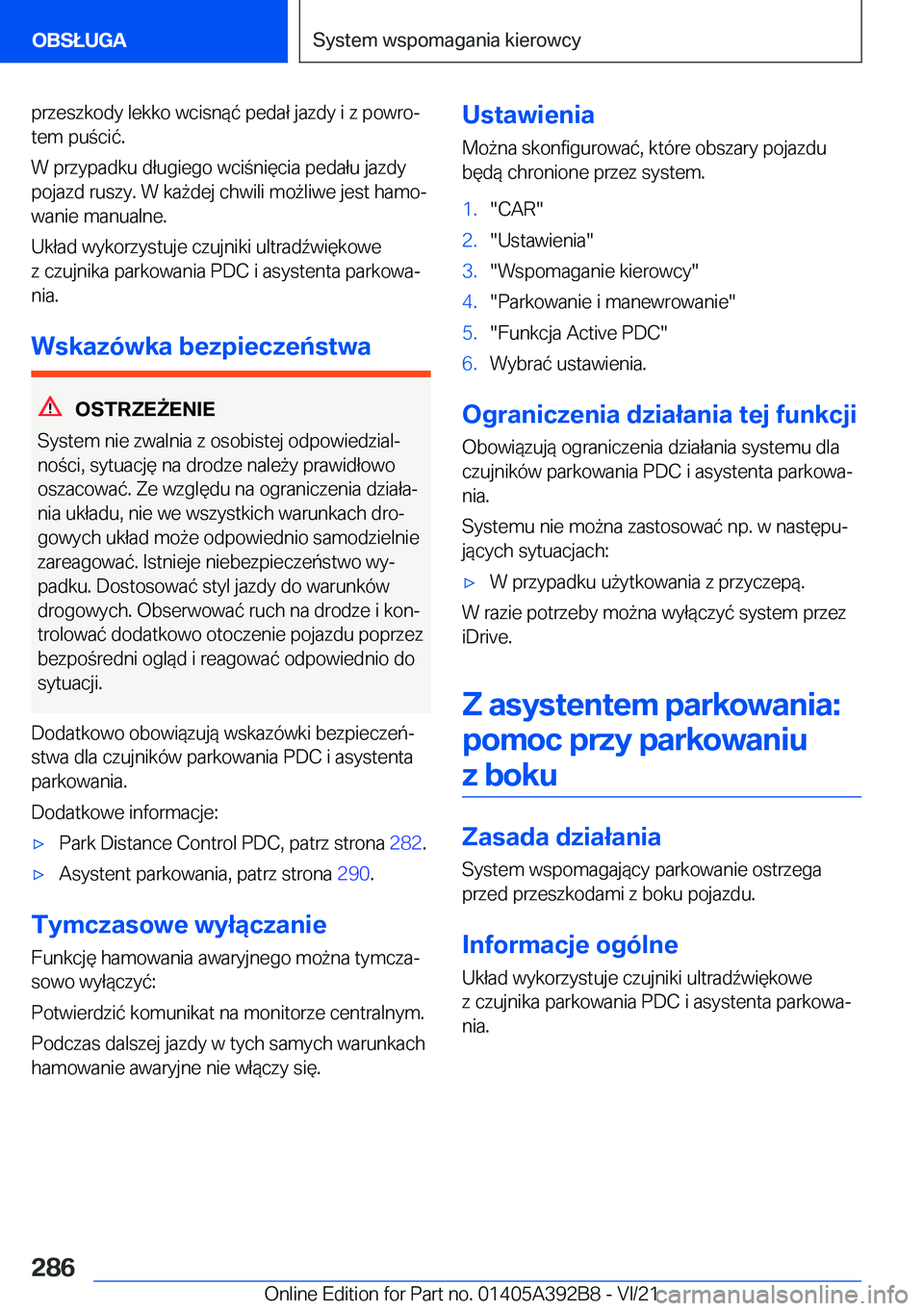 BMW 4 SERIES 2022  Instrukcja obsługi (in Polish) �p�r�z�e�s�z�k�o�d�y��l�e�k�k�o��w�c�i�s�n�