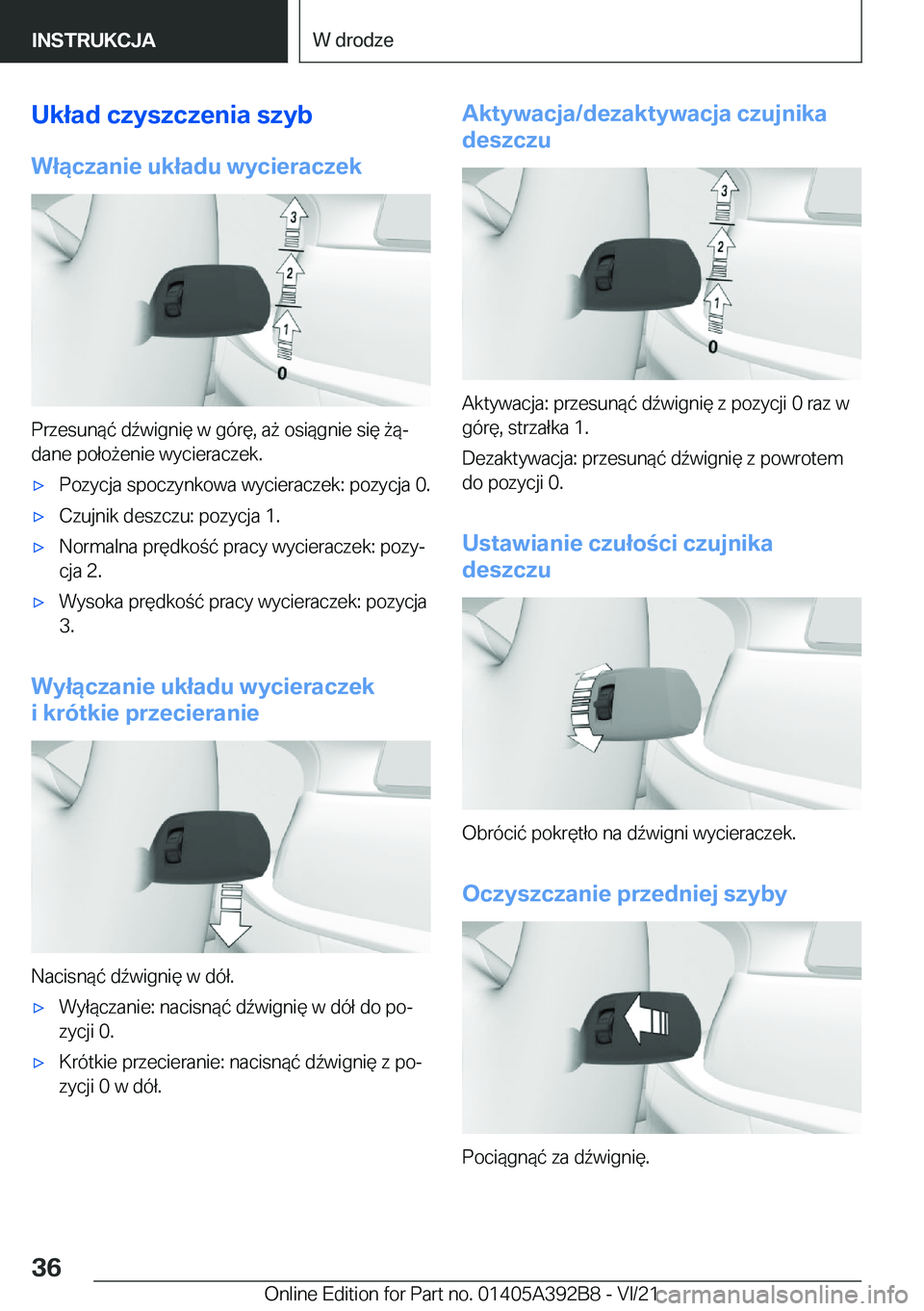 BMW 4 SERIES 2022  Instrukcja obsługi (in Polish) �U�k�ł�a�d��c�z�y�s�z�c�z�e�n�i�a��s�z�y�b
�W�ł�ą�c�z�a�n�i�e��u�k�ł�a�d�u��w�y�c�i�e�r�a�c�z�e�k
�P�r�z�e�s�u�n�