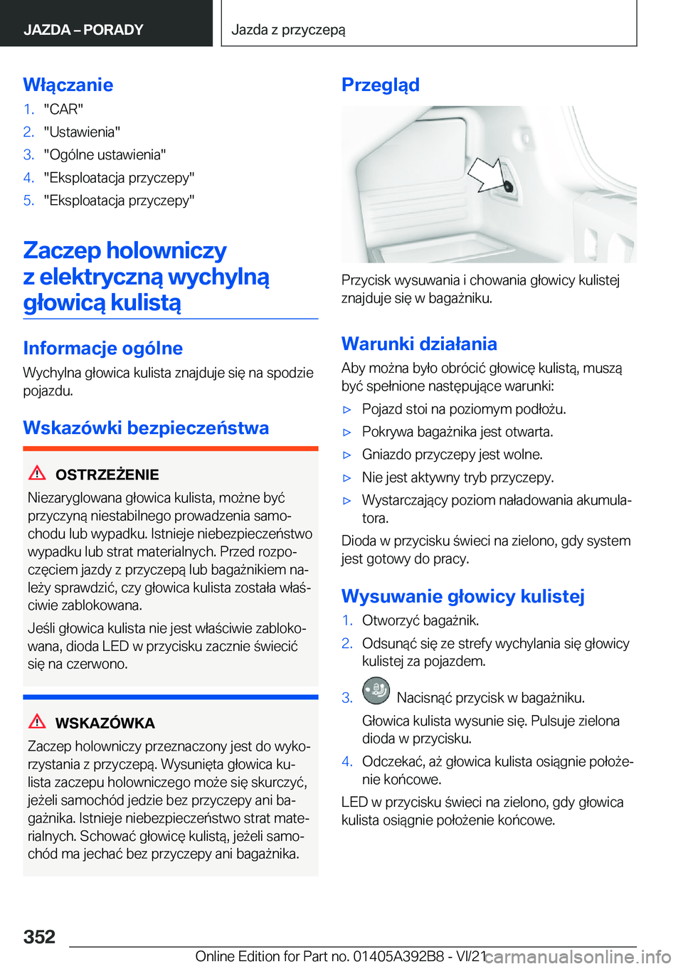 BMW 4 SERIES 2022  Instrukcja obsługi (in Polish) �W�ł�ą�c�z�a�n�i�e�1�.��C�A�R��2�.��U�s�t�a�w�i�e�n�i�a��3�.��O�g�