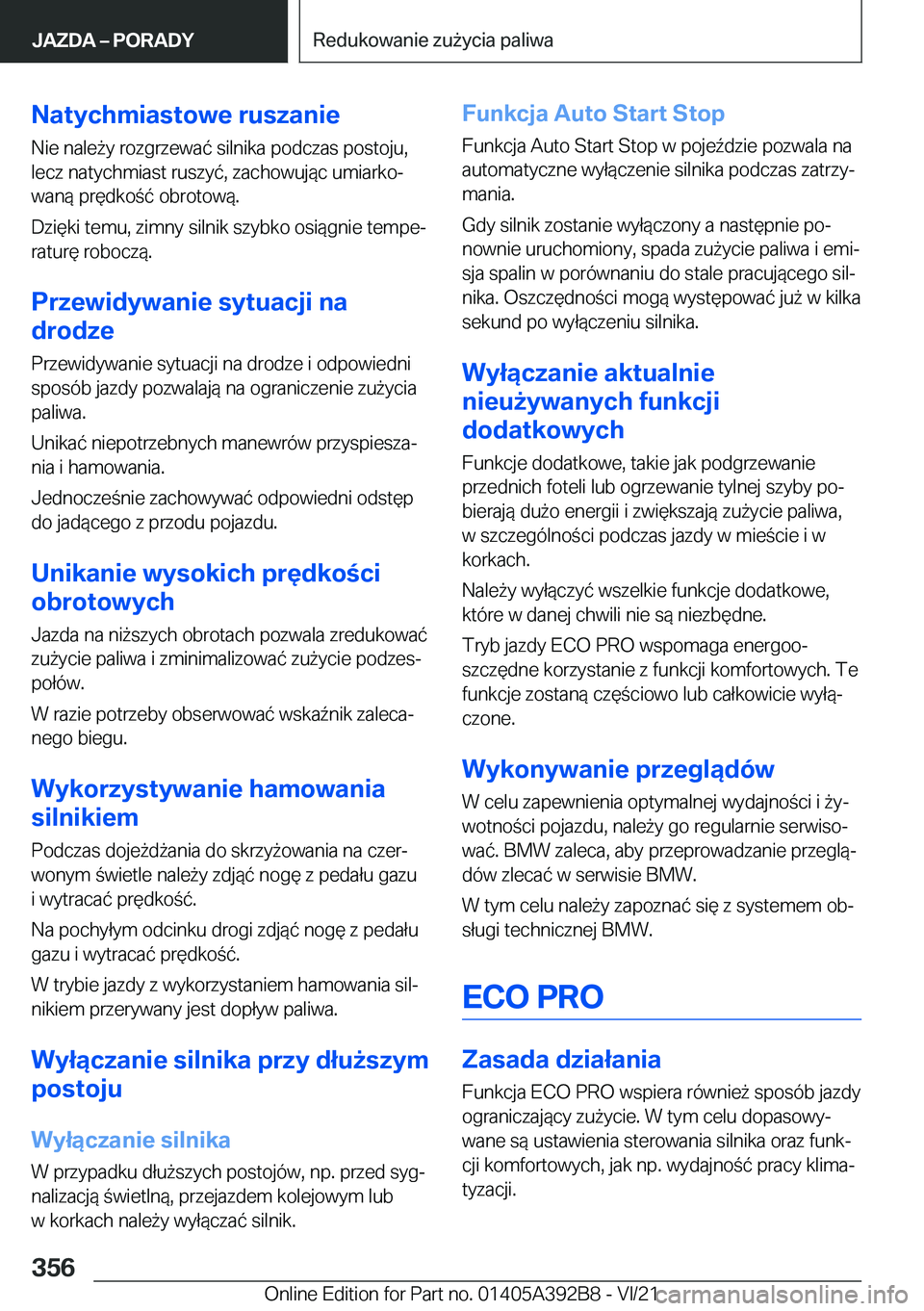 BMW 4 SERIES 2022  Instrukcja obsługi (in Polish) �N�a�t�y�c�h�m�i�a�s�t�o�w�e��r�u�s�z�a�n�i�e
�N�i�e��n�a�l�e9�y��r�o�z�g�r�z�e�w�a�