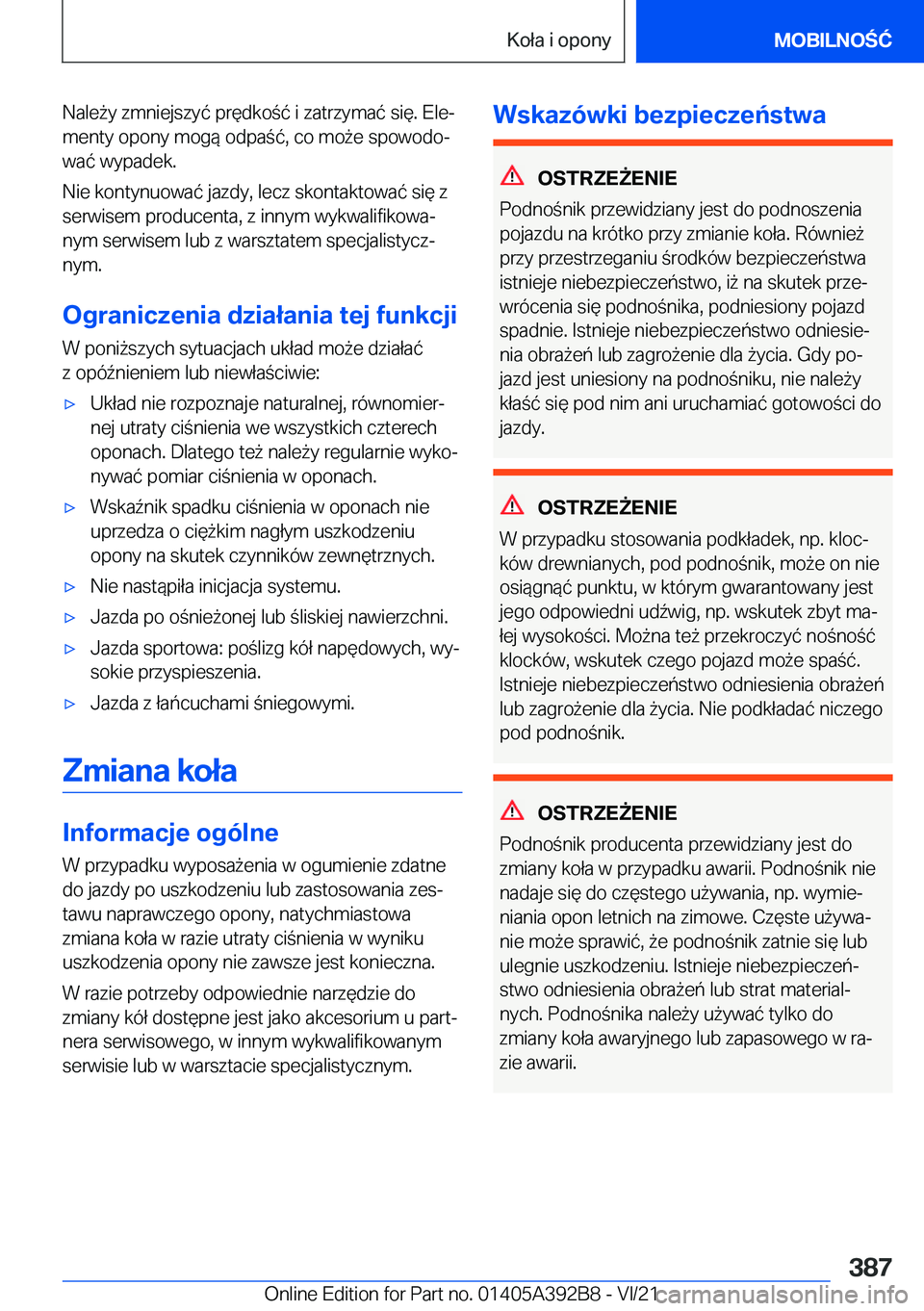 BMW 4 SERIES 2022  Instrukcja obsługi (in Polish) �N�a�l�e9�y��z�m�n�i�e�j�s�z�y�