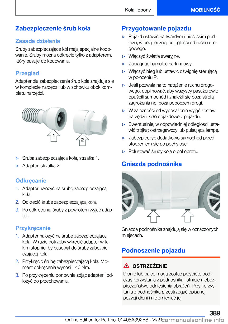 BMW 4 SERIES 2022  Instrukcja obsługi (in Polish) �Z�a�b�e�z�p�i�e�c�z�e�n�i�e��r�u�b��k�o�ł�a
�Z�a�s�a�d�a��d�z�i�a�ł�a�n�i�a
�r�u�b�y��z�a�b�e�z�p�i�e�c�z�a�j�